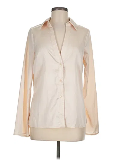 Pre-owned Asos Design Long Sleeve Blouse In Ivory