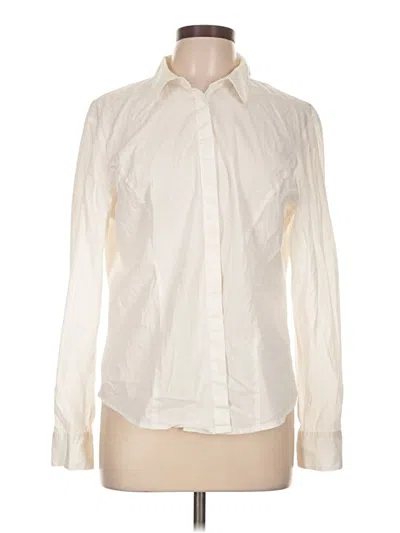 Pre-owned Asos Design Long Sleeve Blouse In Ivory