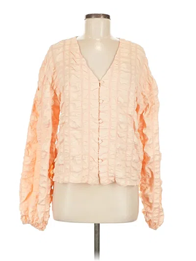 Pre-owned Asos Design Long Sleeve Blouse In Orange
