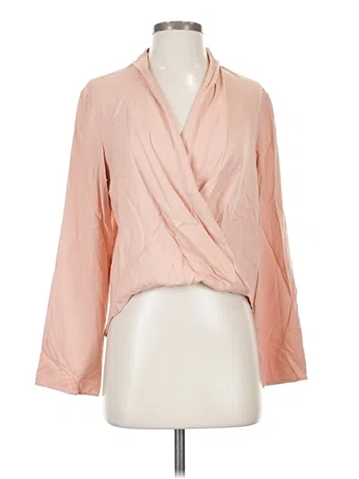 Pre-owned Asos Design Long Sleeve Blouse In Pink