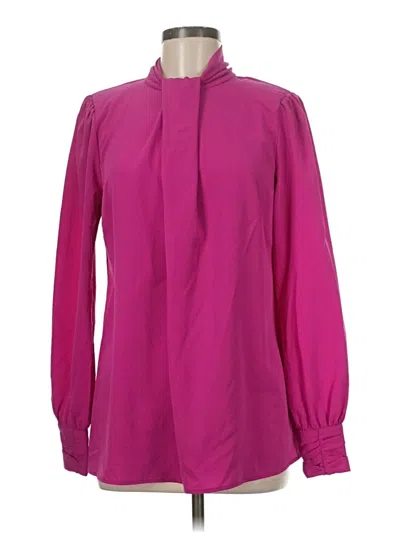 Pre-owned Asos Design Long Sleeve Blouse In Pink
