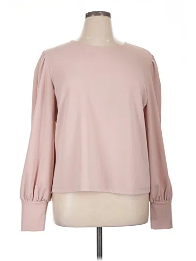 Pre-owned Asos Design Long Sleeve Blouse In Pink