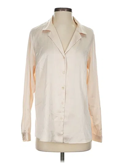 Pre-owned Asos Design Long Sleeve Blouse In White