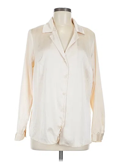 Pre-owned Asos Design Long Sleeve Blouse In White