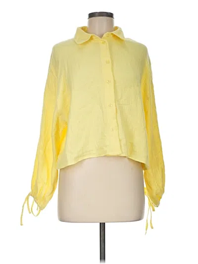 Pre-owned Asos Design Long Sleeve Blouse In Yellow