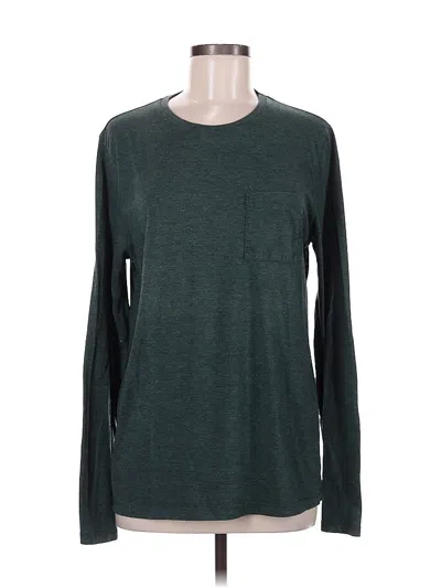Pre-owned Asos Design Long Sleeve T-shirt In Green