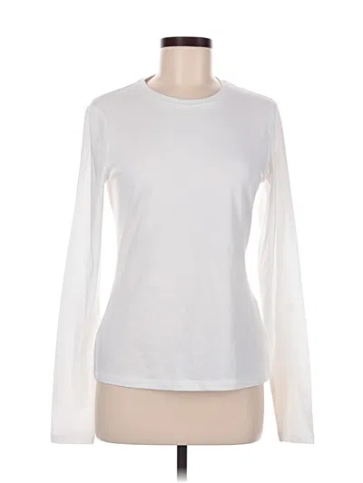 Pre-owned Asos Design Long Sleeve T-shirt In White