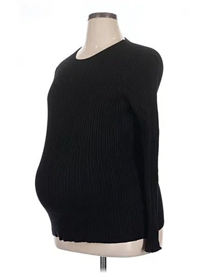 Pre-owned Asos Design Long Sleeve Top Black Boatneck Tops
