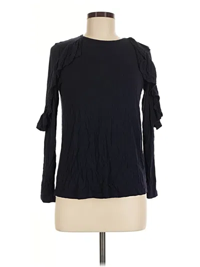 Pre-owned Asos Design Long Sleeve Top Black Keyhole Neckline Tops
