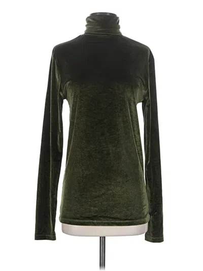 Pre-owned Asos Design Long Sleeve Top Green Turtleneck Tops