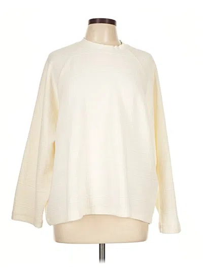Pre-owned Asos Design Long Sleeve Top Ivory Crew Neck Tops