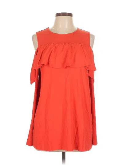Pre-owned Asos Design Long Sleeve Top Orange Cold Shoulder Neckline Tops