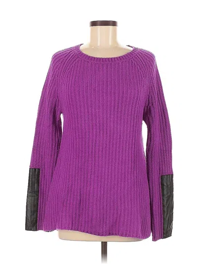 Pre-owned Asos Design Long Sleeve Top Purple Boatneck Tops