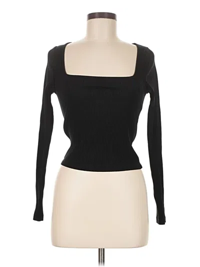 Pre-owned Asos Design Long Sleeve T-shirt In Black