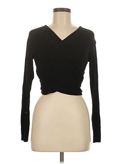 Pre-owned Asos Design Long Sleeve T-shirt In Black