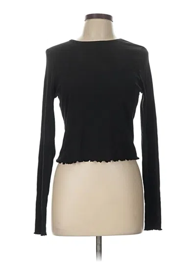 Pre-owned Asos Design Long Sleeve T-shirt In Black