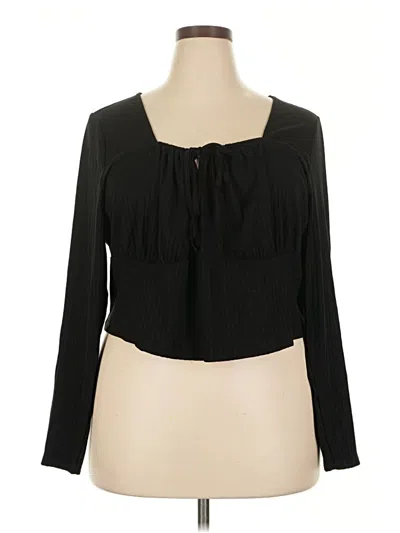 Pre-owned Asos Design Long Sleeve T-shirt In Black