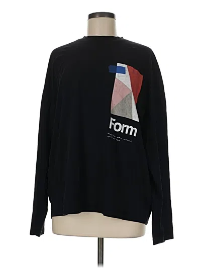 Pre-owned Asos Design Long Sleeve T-shirt In Black