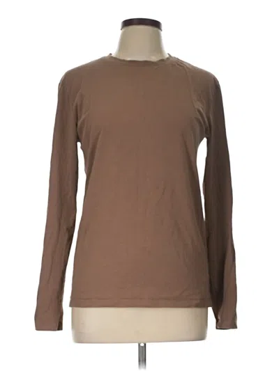 Pre-owned Asos Design Long Sleeve T-shirt In Brown