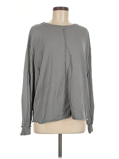 Pre-owned Asos Design Long Sleeve T-shirt In Gray