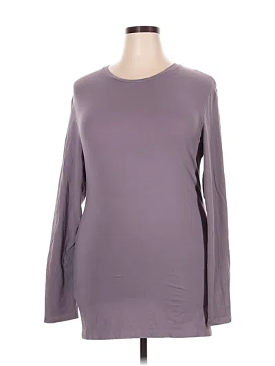 Pre-owned Asos Design Long Sleeve T-shirt In Purple
