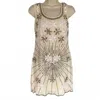 Asos Design Maya Sequin Beaded Dress In Ivory Multi In Gray