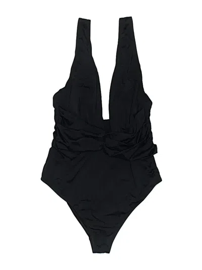 Pre-owned Asos Design One Piece Swimsuit In Black