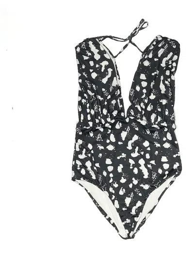 Pre-owned Asos Design One Piece Swimsuit In Black