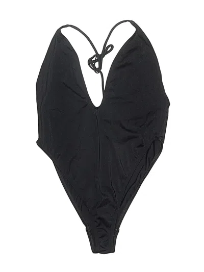 Pre-owned Asos Design One Piece Swimsuit In Black