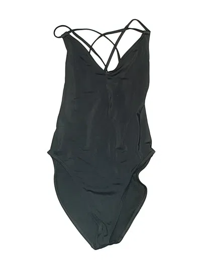 Pre-owned Asos Design One Piece Swimsuit In Black