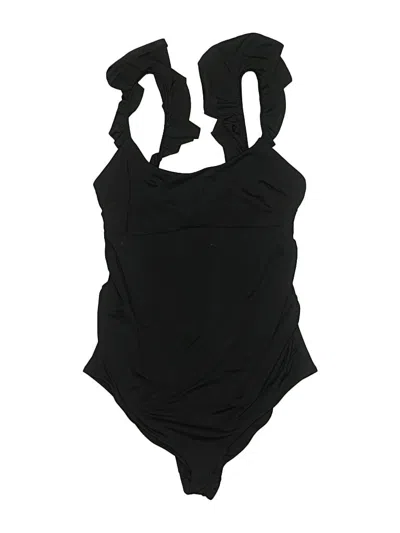 Pre-owned Asos Design One Piece Swimsuit In Black