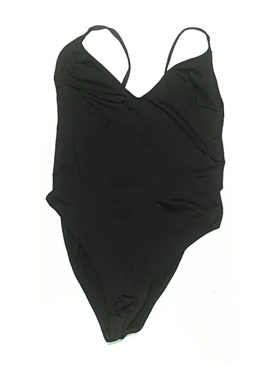Pre-owned Asos Design One Piece Swimsuit In Black