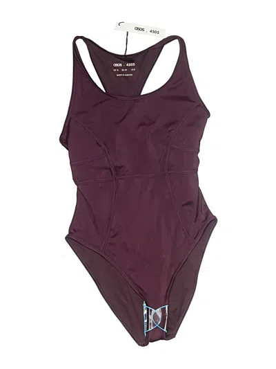 Pre-owned Asos Design One Piece Swimsuit In Purple