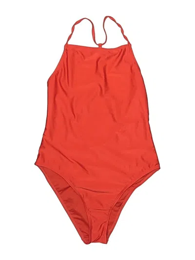 Pre-owned Asos Design One Piece Swimsuit In Red