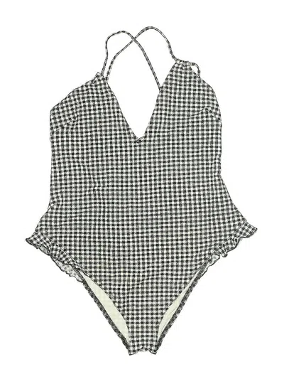 Pre-owned Asos Design One Piece Swimsuit In White