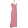 Asos Design One Shoulder Midi Dress In Pink