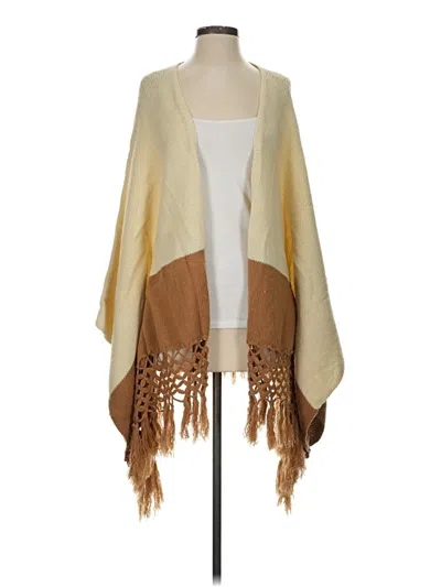Pre-owned Asos Design Poncho In Brown