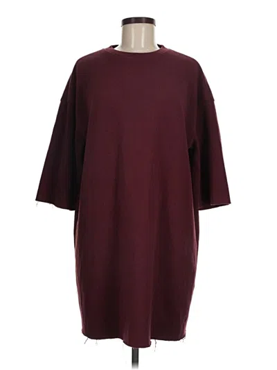 Pre-owned Asos Design Poncho In Burgundy