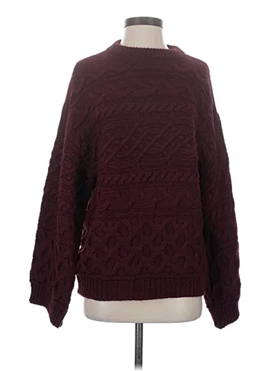 Pre-owned Asos Design Pullover Sweater In Burgundy