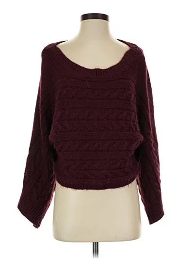 Pre-owned Asos Design Pullover Sweater In Burgundy