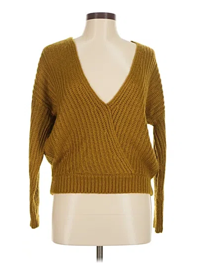 Pre-owned Asos Design Pullover Sweater In Gold