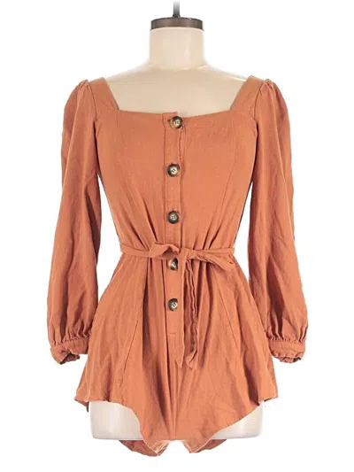 Pre-owned Asos Design Romper In Brown