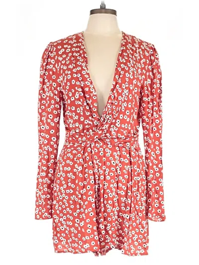 Pre-owned Asos Design Romper In Red