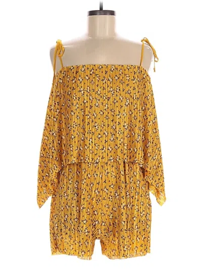 Pre-owned Asos Design Romper In Yellow