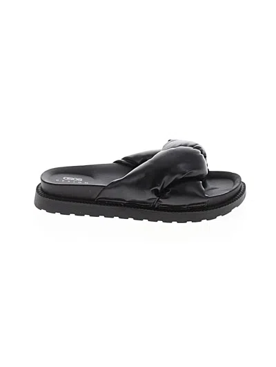 Pre-owned Asos Design Sandals In Black