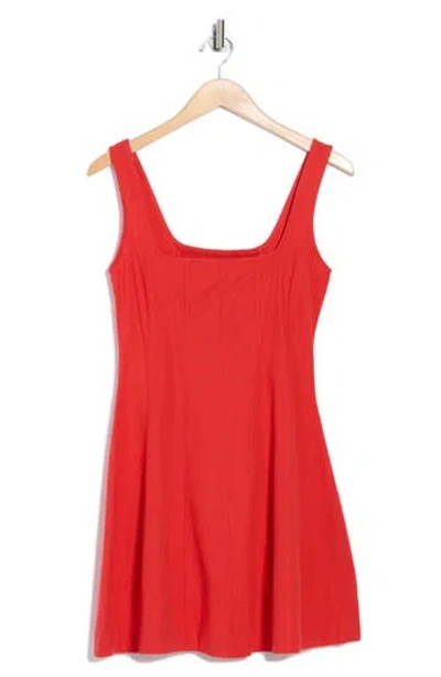 Asos Design Seamed Cotton Blend Mini Sundress