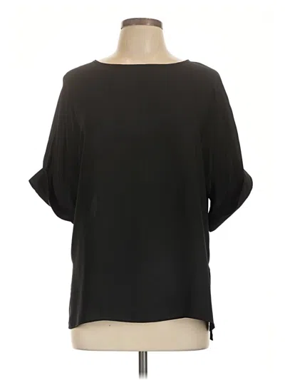 Pre-owned Asos Design Short Sleeve Blouse In Black