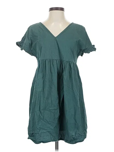 Pre-owned Asos Design Short Sleeve Blouse In Blue