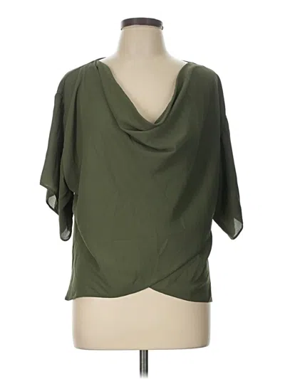 Pre-owned Asos Design Short Sleeve Blouse In Green