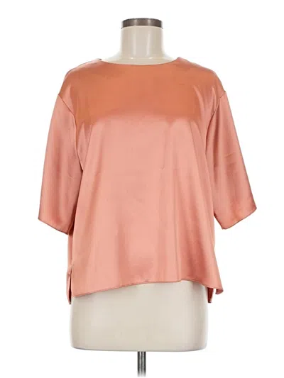 Pre-owned Asos Design Short Sleeve Blouse In Orange